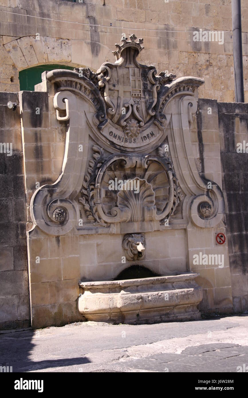 historical ruin malta fountain style of construction architecture architectural Stock Photo