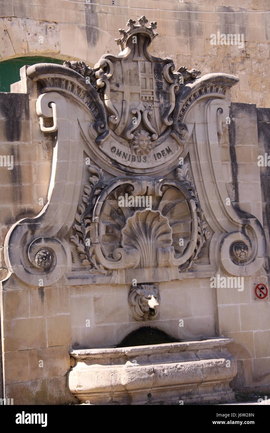 historical ruin malta fountain style of construction architecture architectural Stock Photo