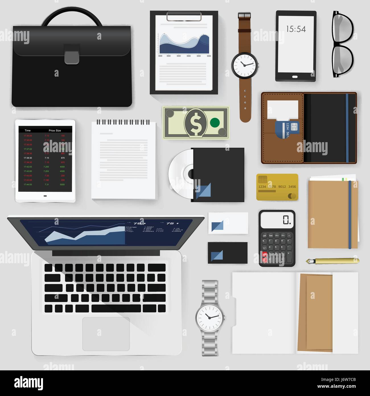 Gadgets of business vector illustration Stock Vector