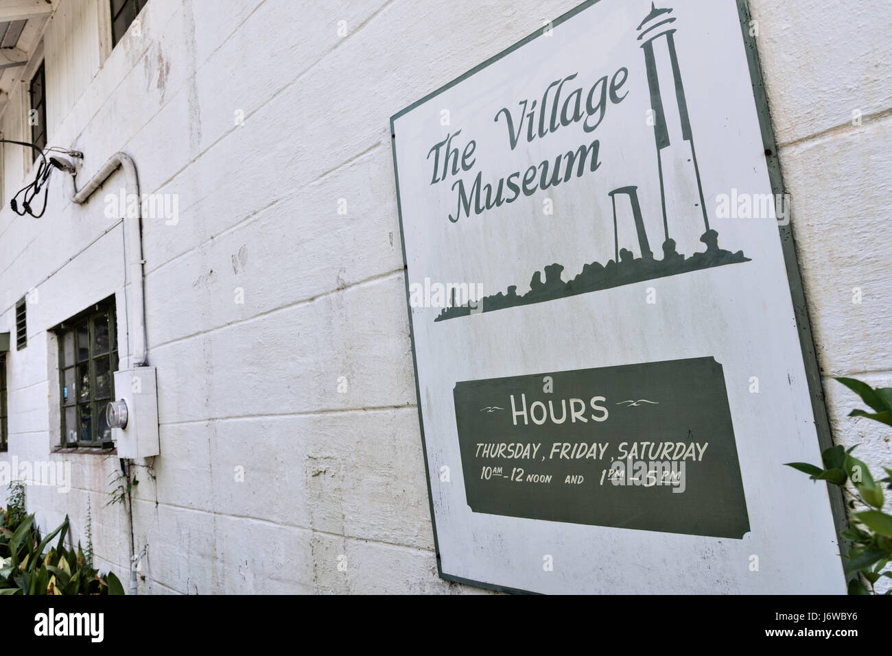 Sign marking the Village Museum in the tiny hamlet of McClellanville