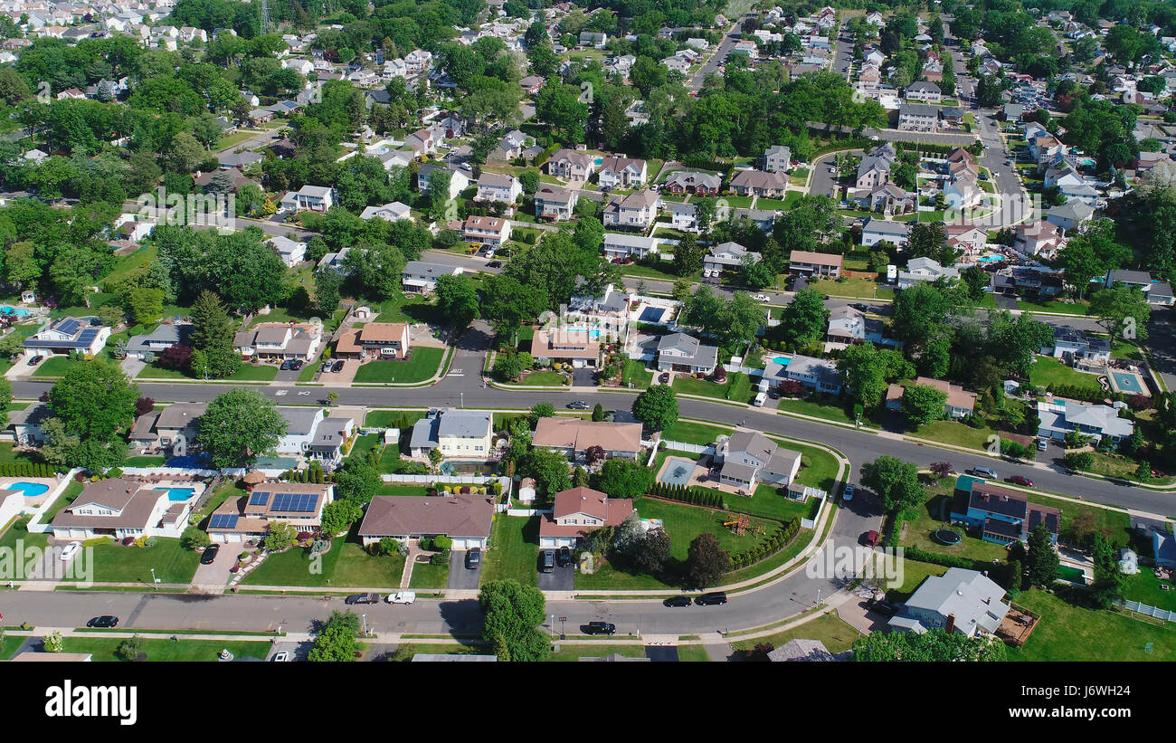 Aerial view of Suburban Area in New Jersey Stock Photo Alamy