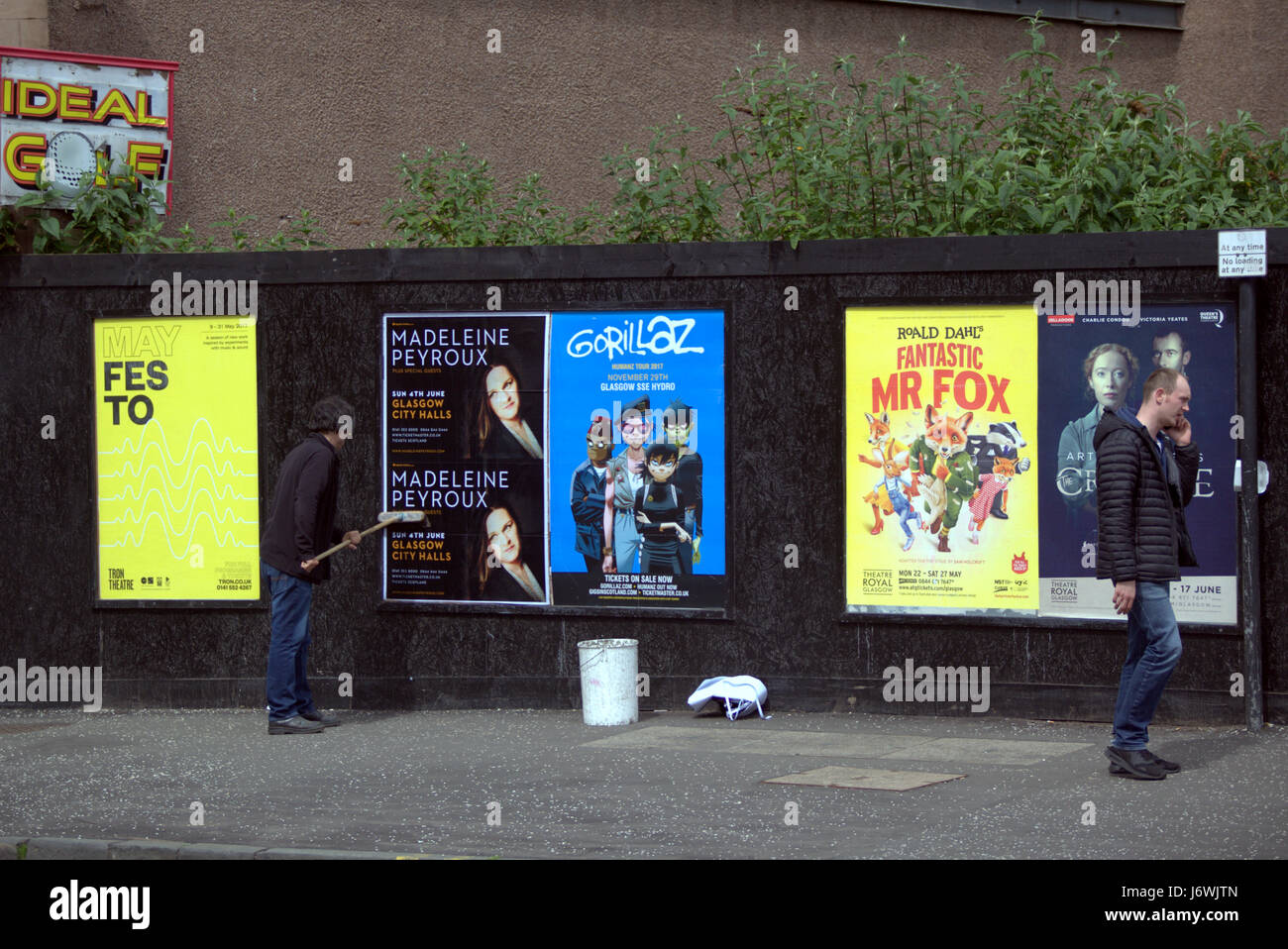 Pasting billboard poster hires stock photography and images Alamy