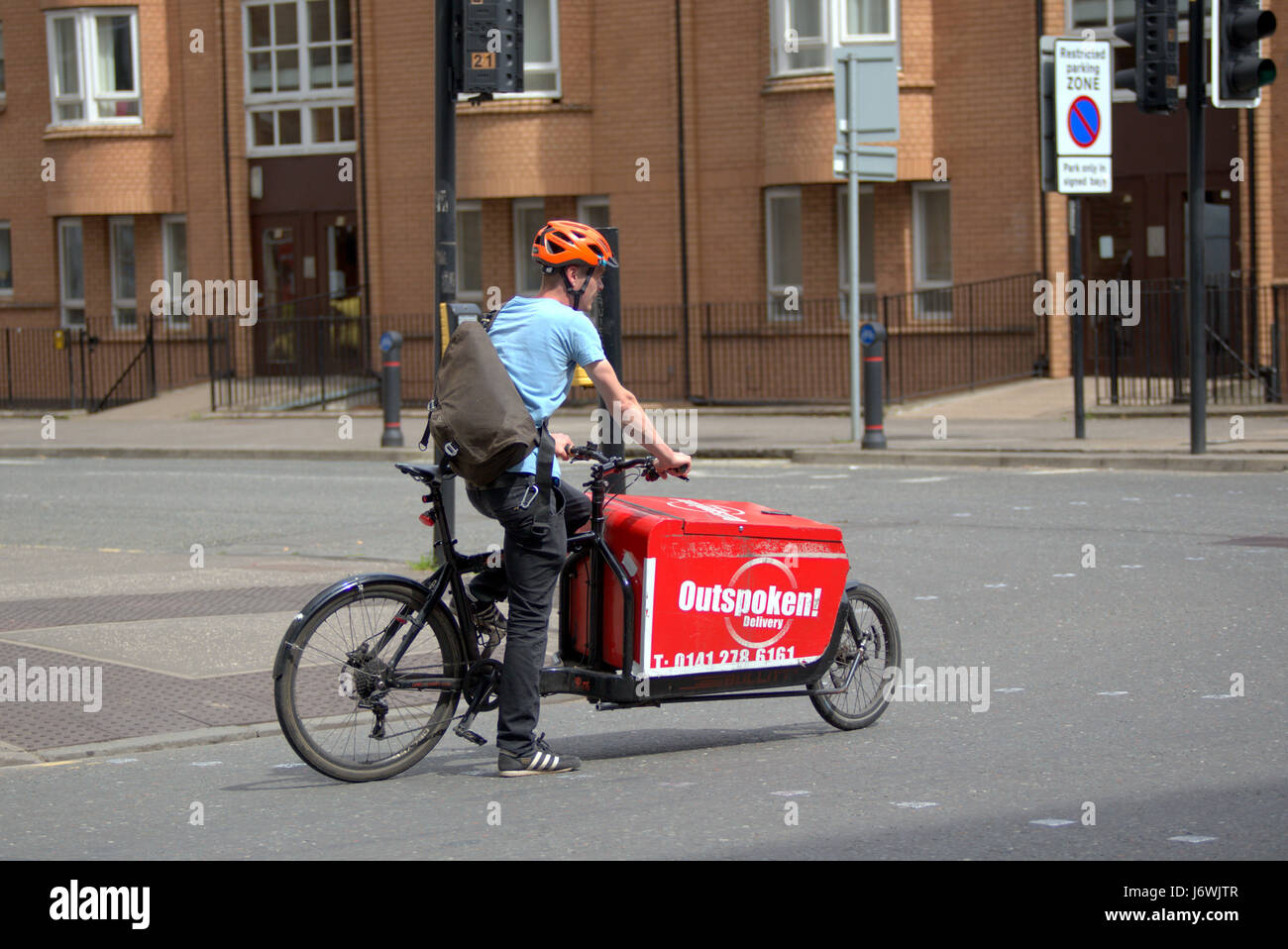 bicycle bike delivery cargo delivery Stock Photo