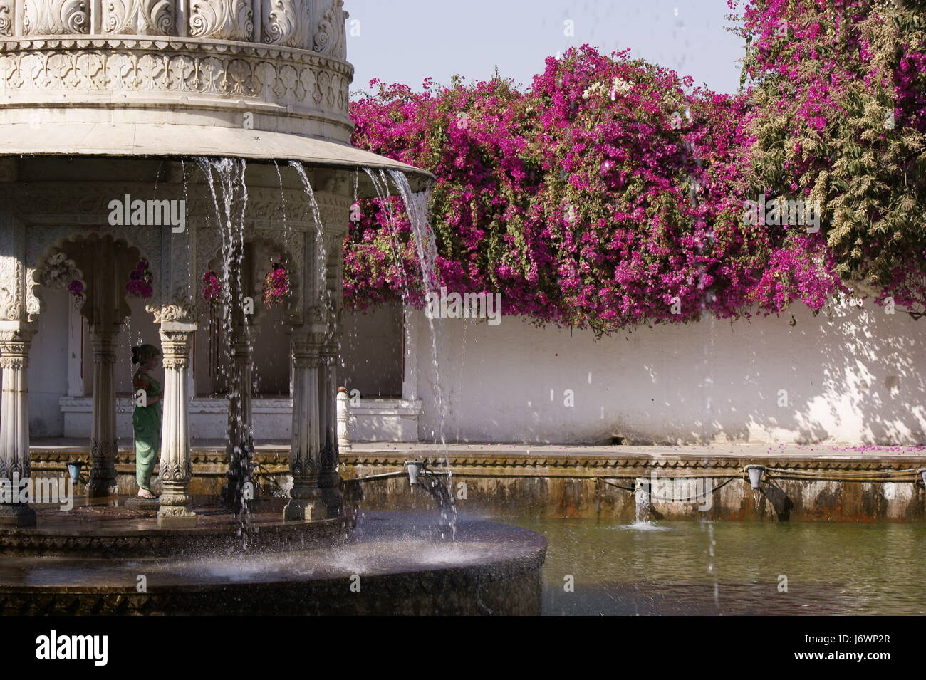 fountain in the botanical garden of udaipur Stock Photo Alamy