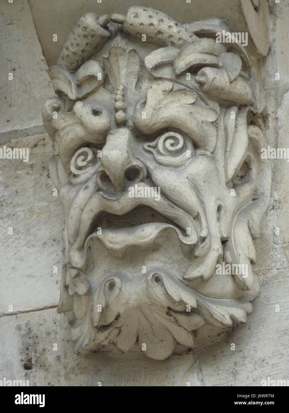 Stonemason Grimace Mask Stone Mouth Face Eyes Nose Beard