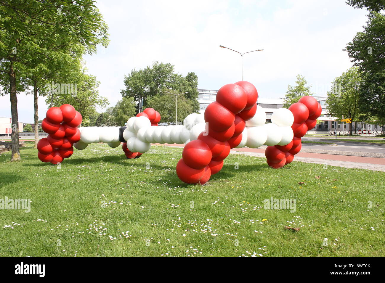Model of an electrically driven nanocar by Groningen University chemist Ben Feringa, Chemistry Nobel Prize winner in 2016. Located at Zernike campus. Stock Photo