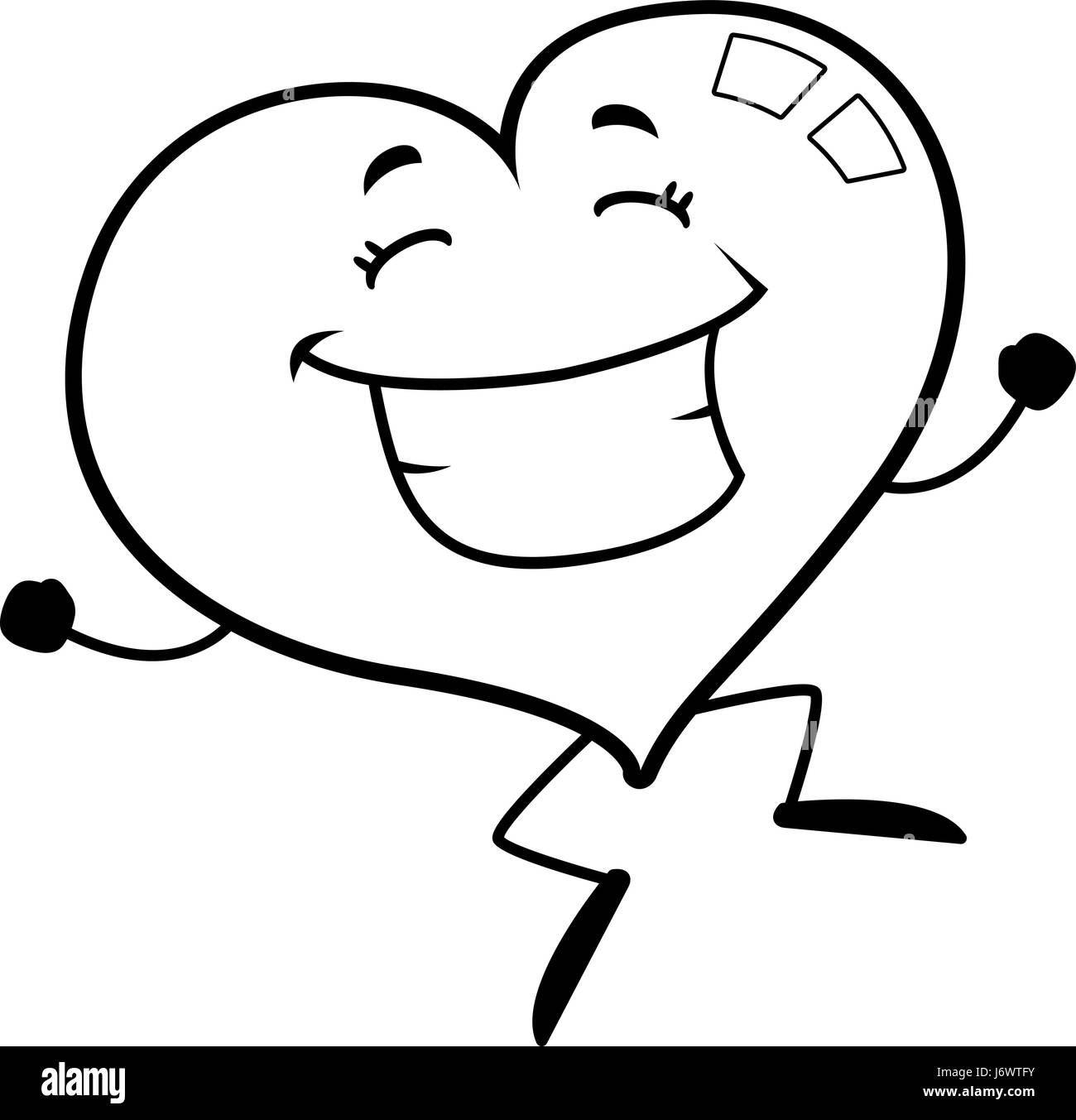 A happy cartoon heart jumping and smiling Stock Vector Image & Art - Alamy