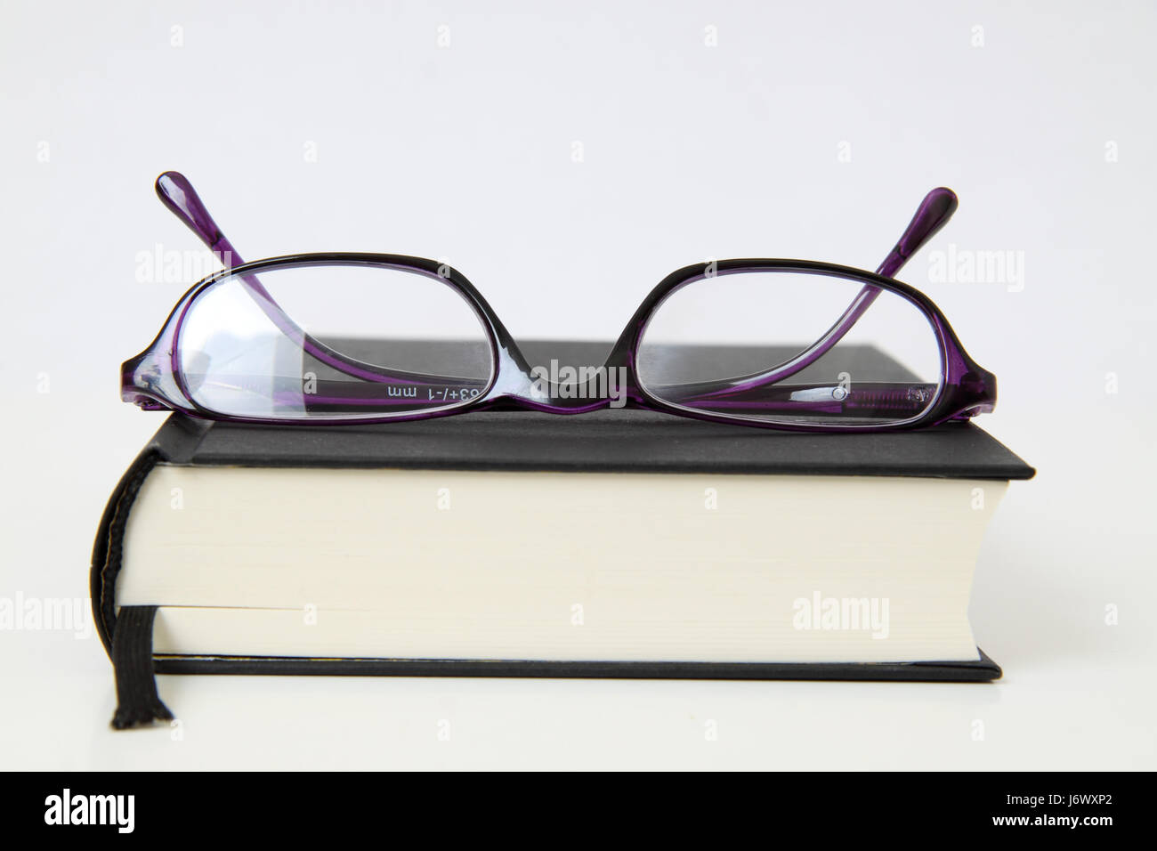 book with glasses Stock Photo Alamy
