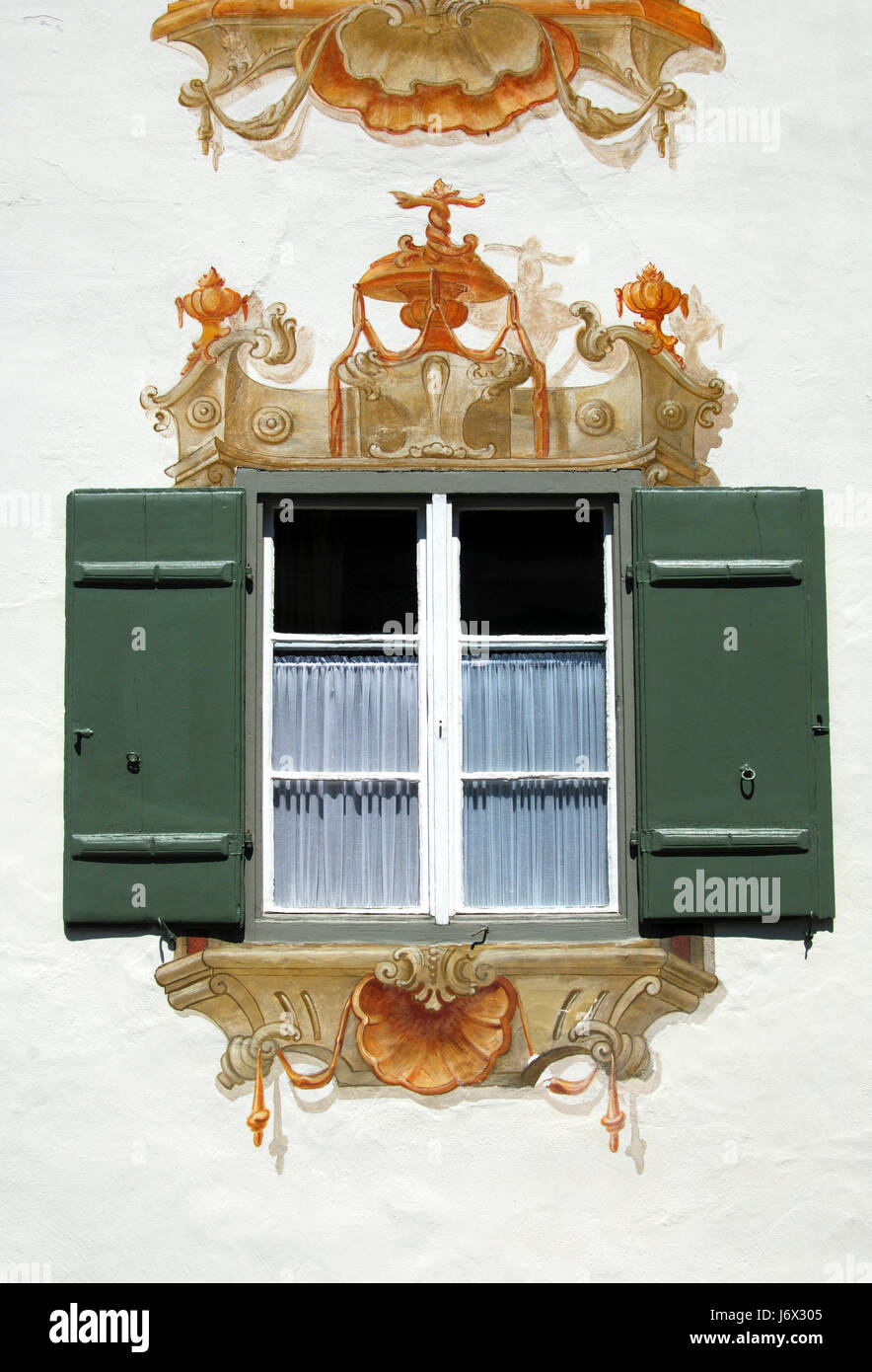 window decorations in oberammergau,bavaria Stock Photo