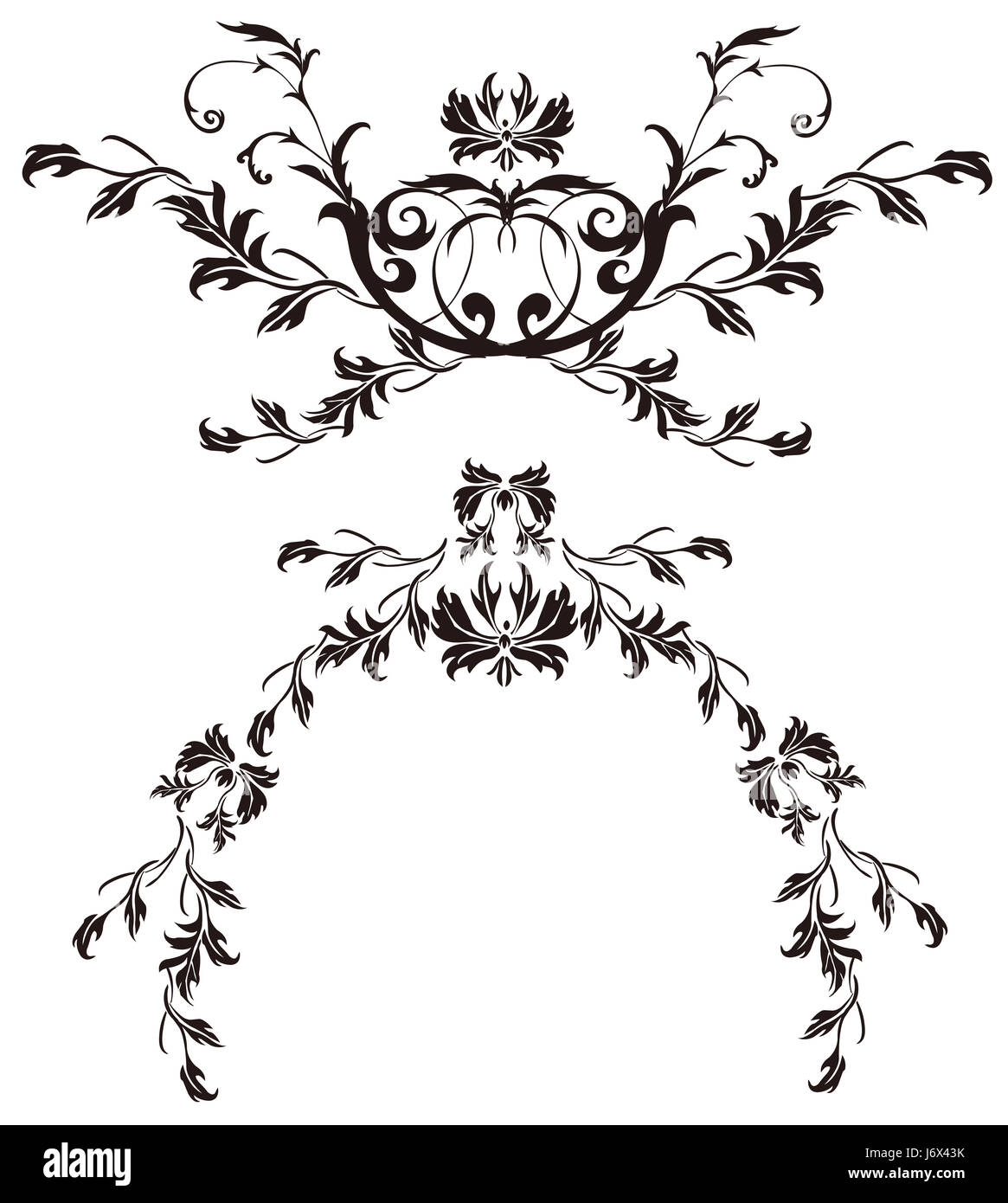 flower plant leaves silhouette pattern foliage texture beautiful beauteously Stock Photo Alamy