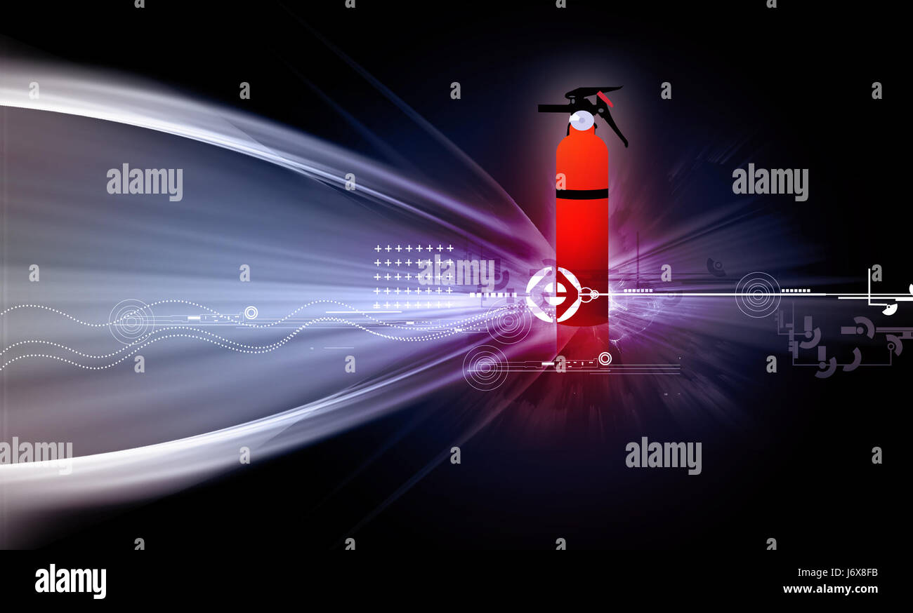 extinguisher container security safety pictogram symbol pictograph trade symbol Stock Photo