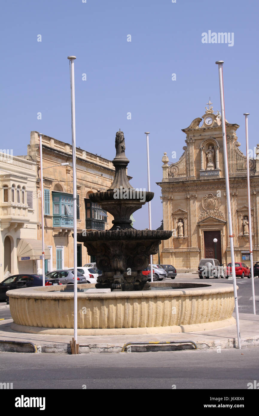 historical ruin malta fountain style of construction architecture architectural Stock Photo