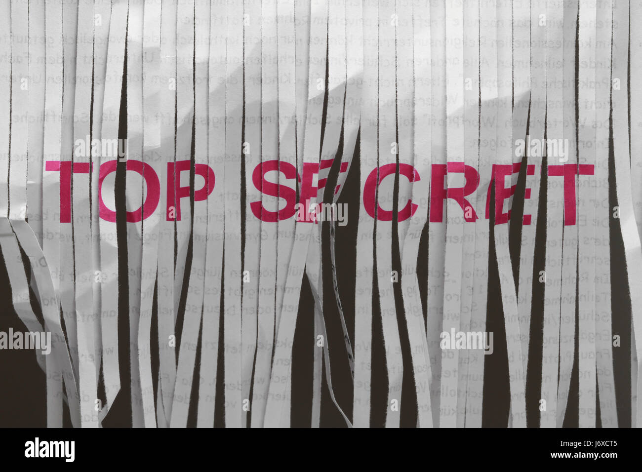 secret document confidential spy espionage spying agent office slip macro Stock Photo