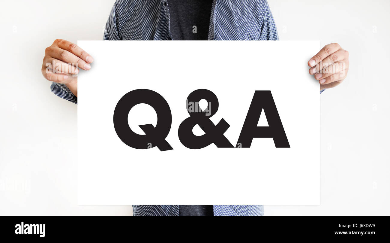 Q&A (Questions and Answers) Business Team Stock Photo