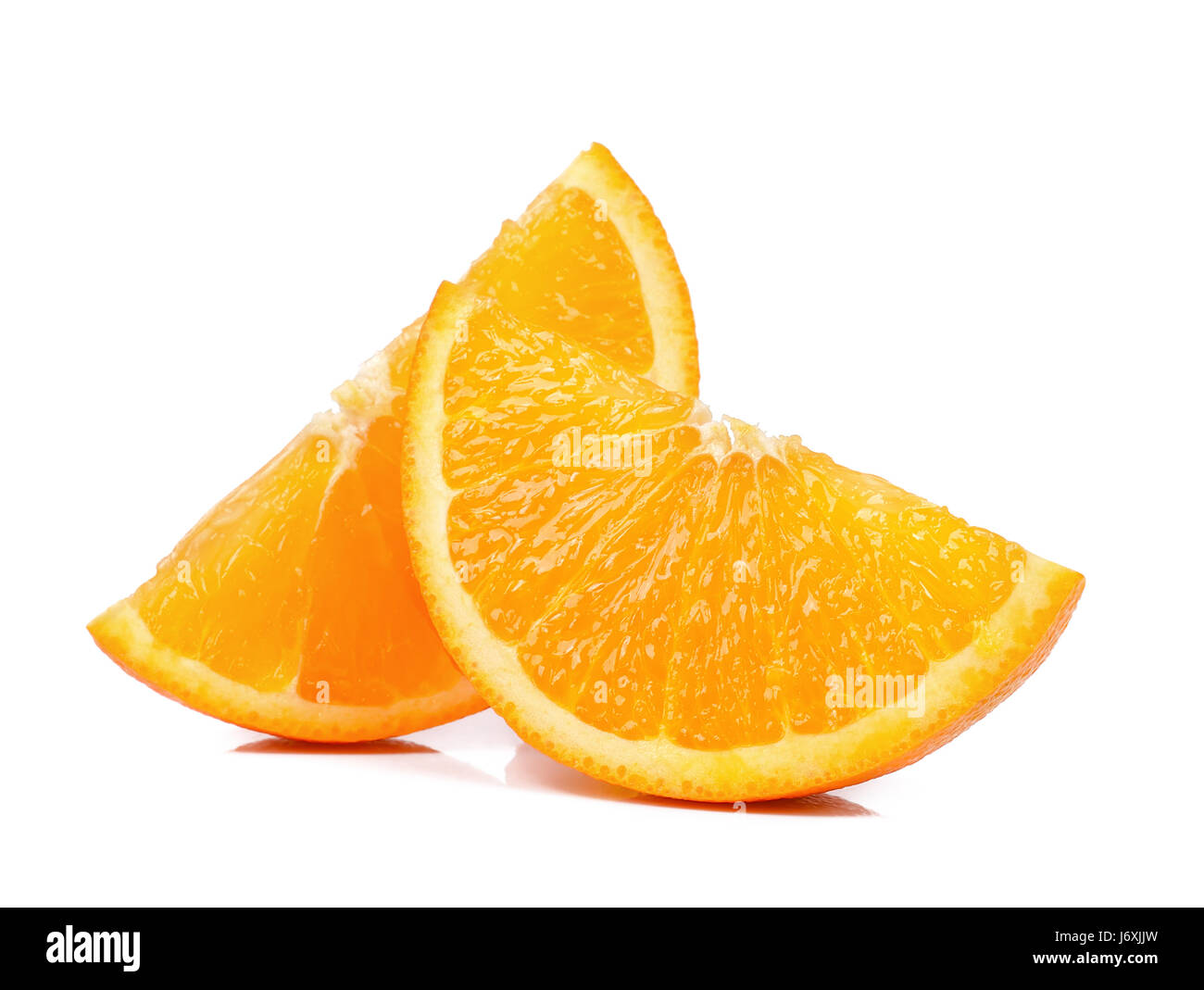Slice of Orange isolated the white background Stock Photo - Alamy