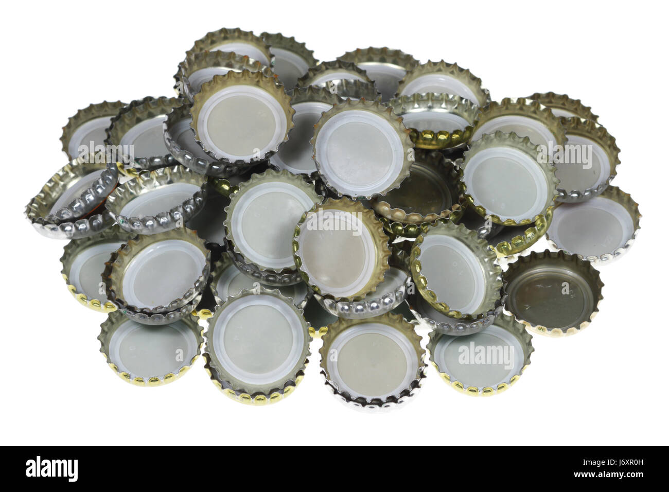 trash raw material lid mull refuse heap pile recycling some several a few  macro Stock Photo - Alamy