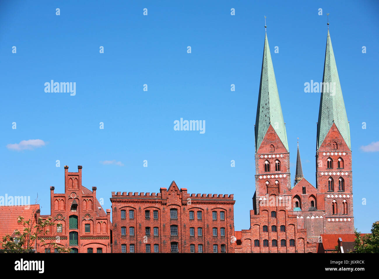 marienkirche and kaufmann hser Stock Photo