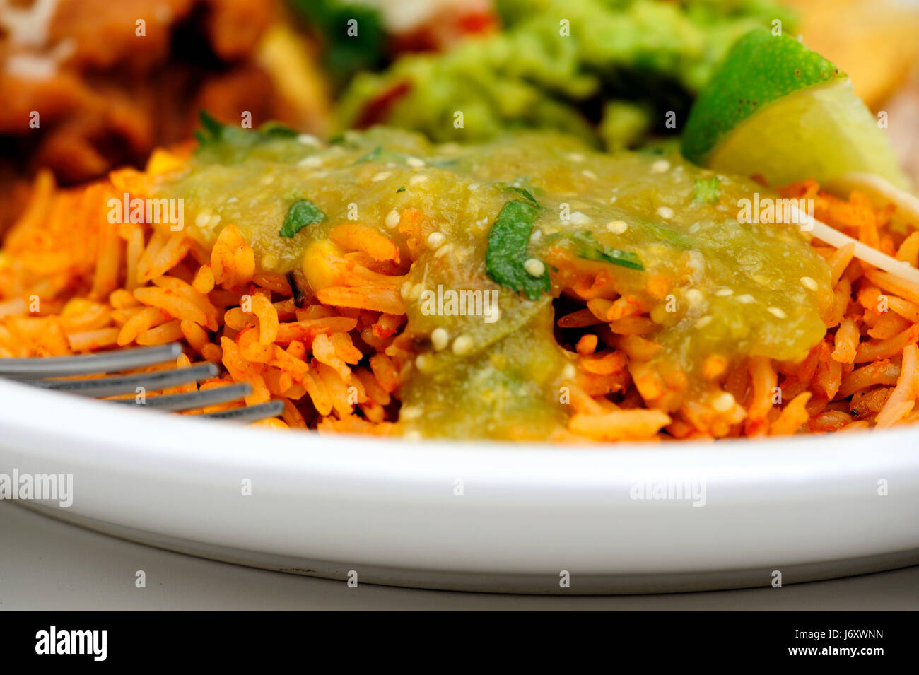 spanish cooked chilli chili rice food aliment green hot plate spicy