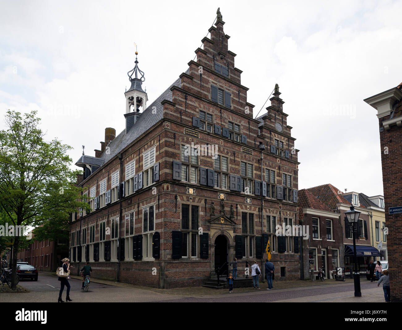 NAARDEN - NETHERLANDS - MAY 13, 2017: Town hall at Naarden. It is a city and former municipality in the Gooi region in the province of North Holland i Stock Photo