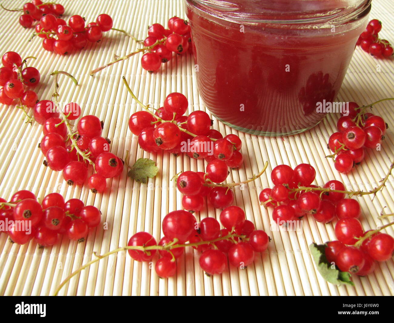 jam black currants ruddiness red sweetly progenies fruits berries jelly Stock Photo