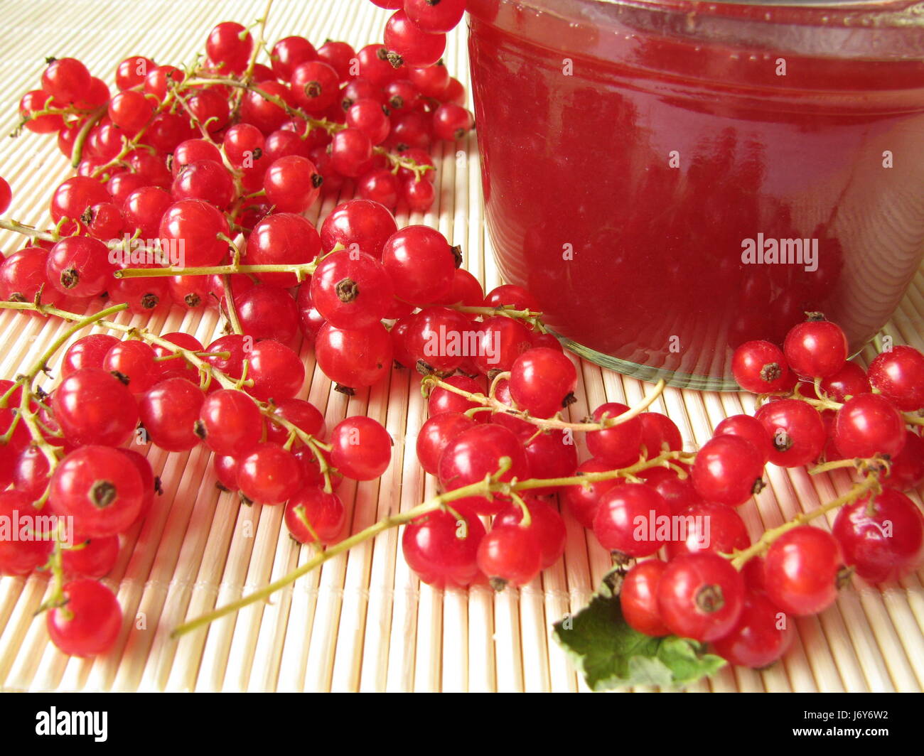 homemade redcurrant jam Stock Photo