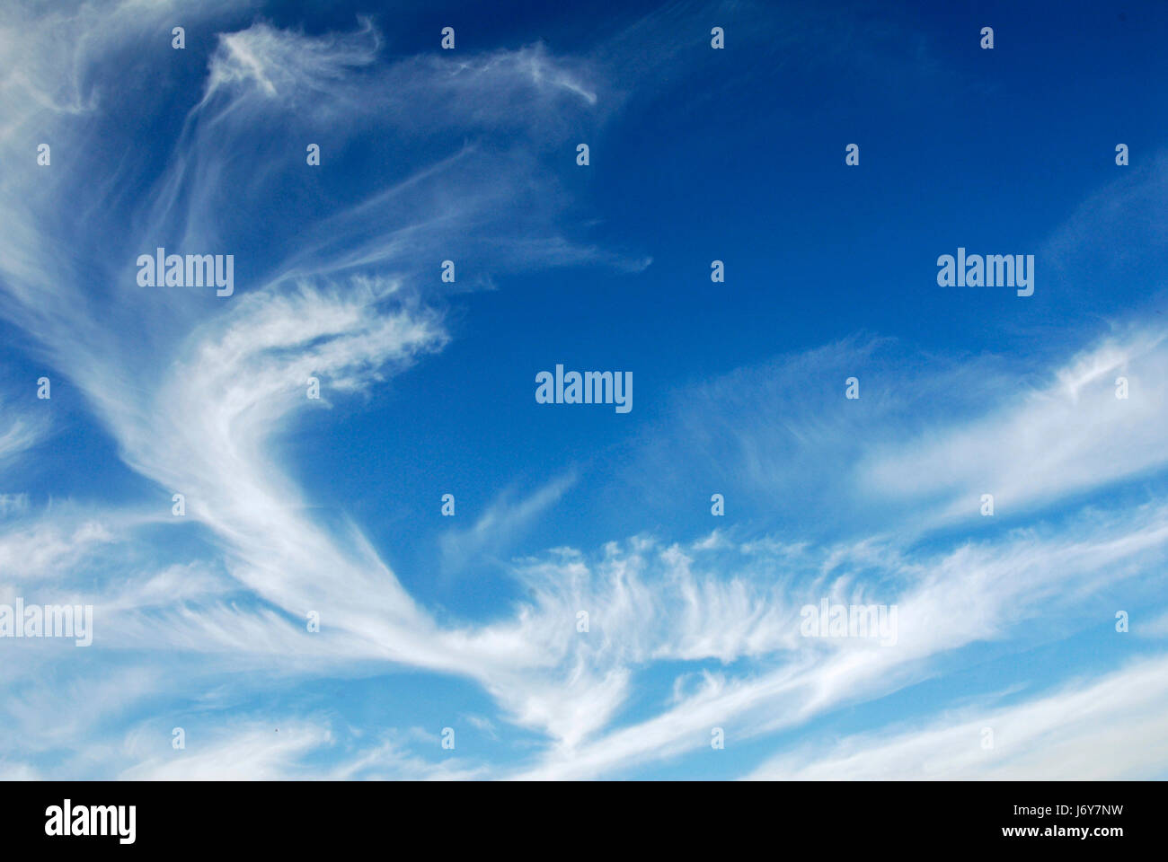 firmament sky clouds blue summer summerly firmament sky clouds schleierwolken Stock Photo