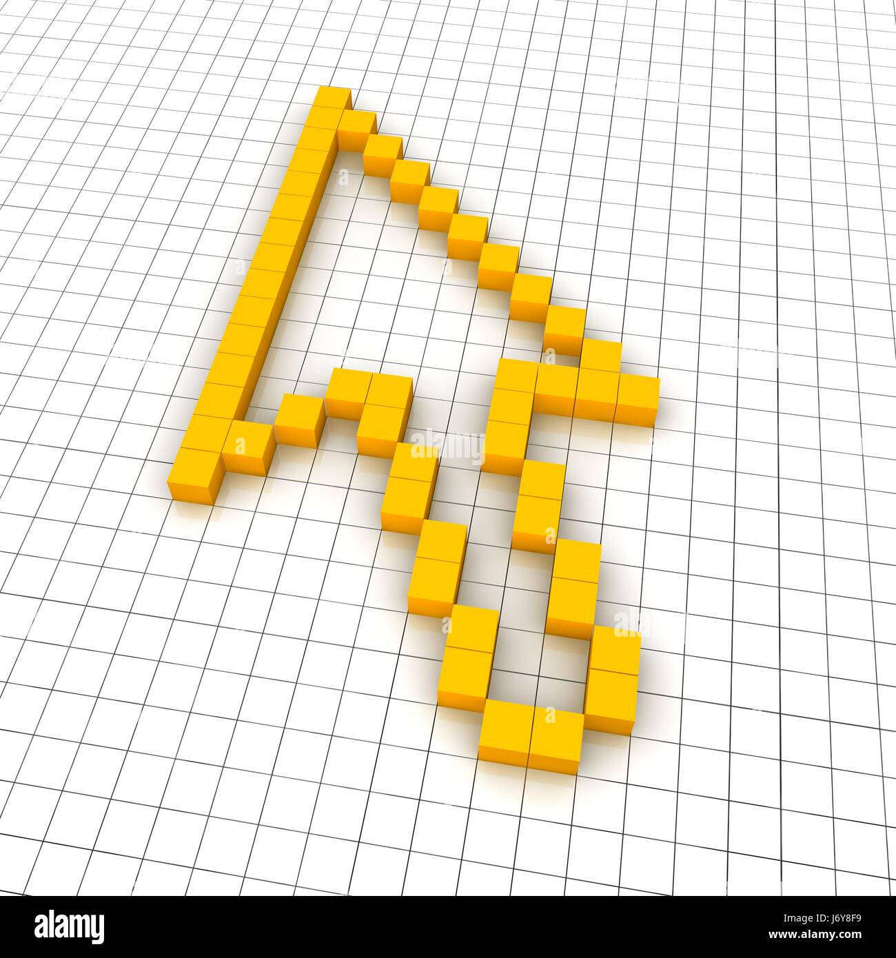 Digital pixels arrow hi-res stock photography and images - Alamy