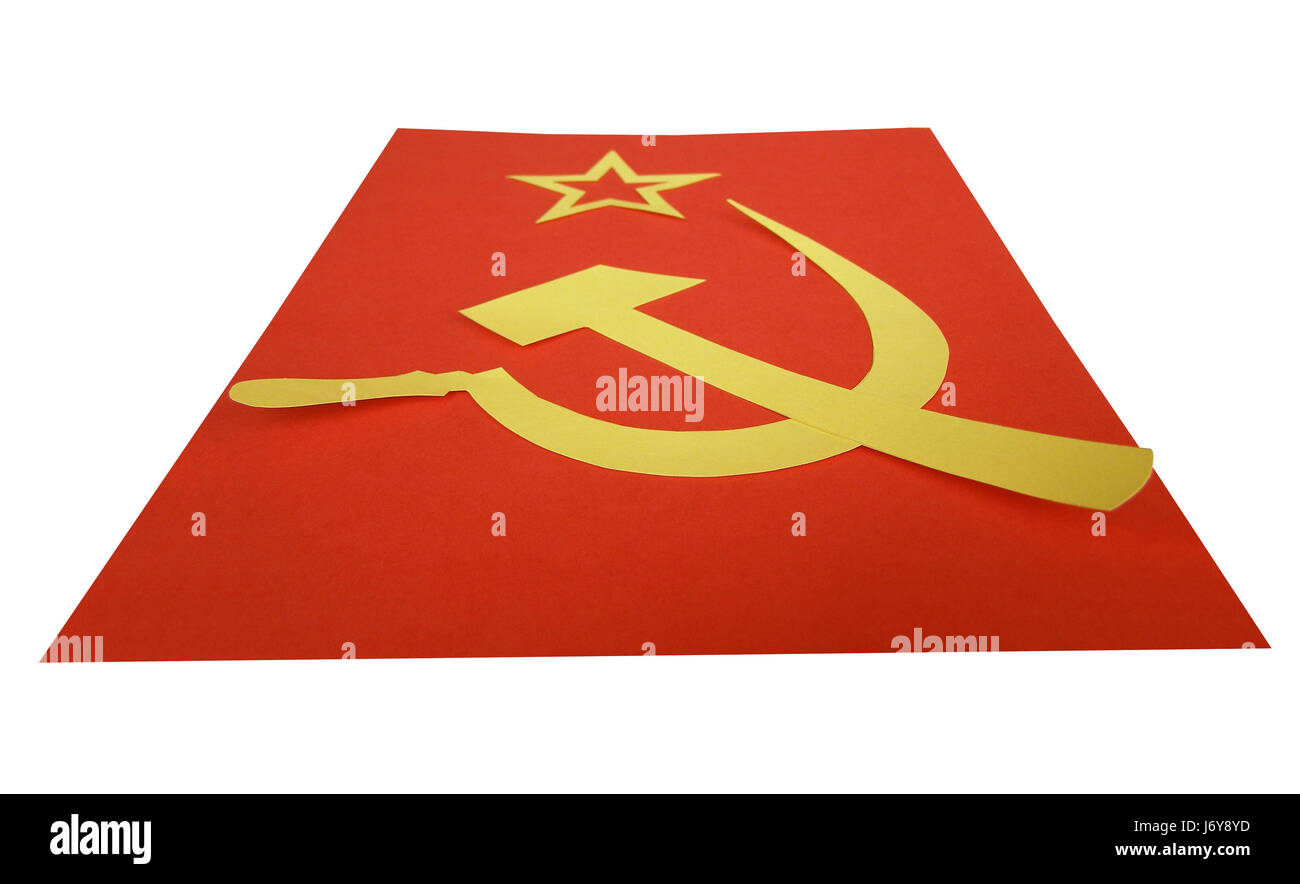 flag country sickle communism hammer marxism gavel europe vessel flag national Stock Photo