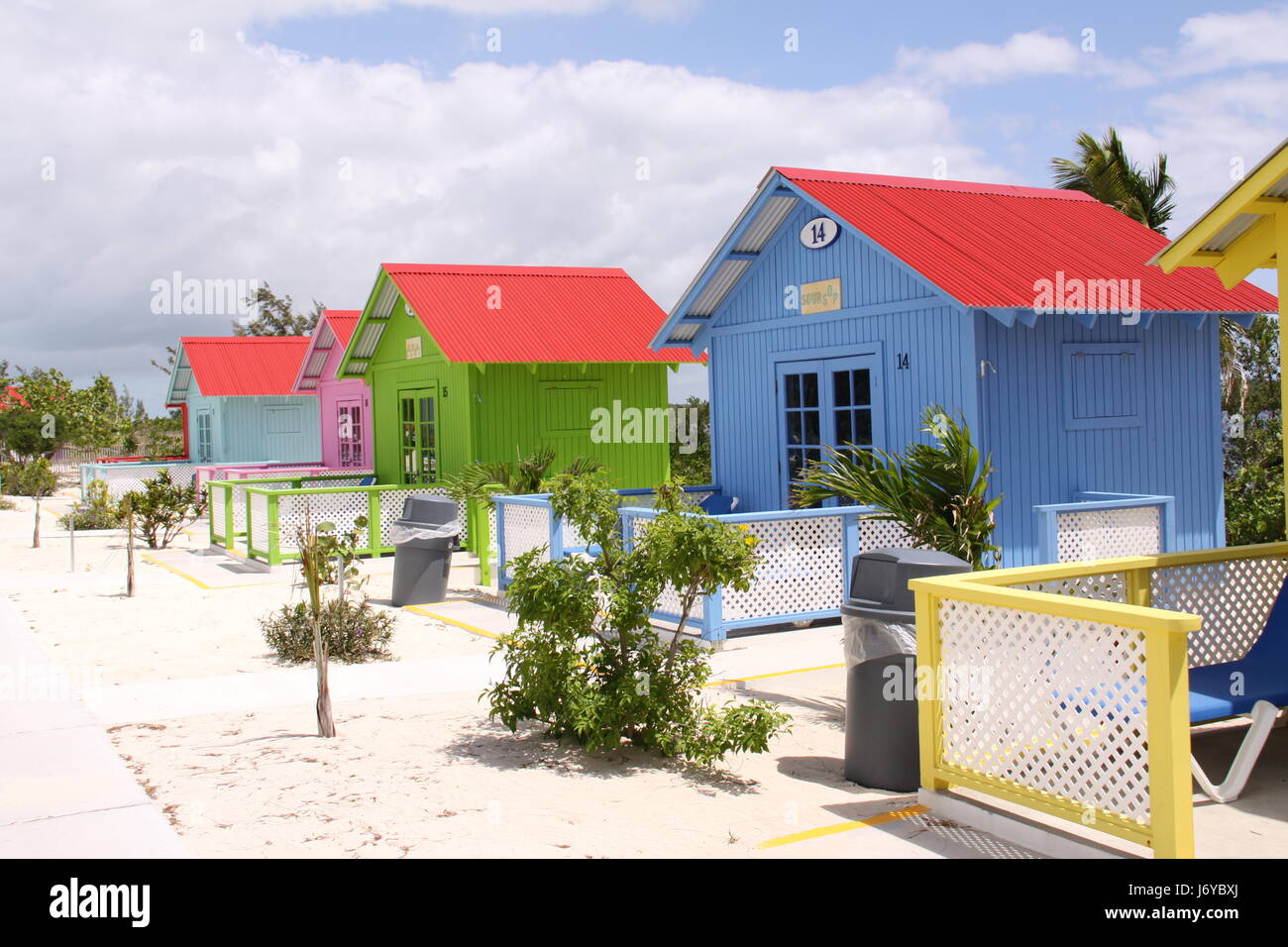 house building coloured colourful gorgeous multifarious richly coloured beach Stock Photo