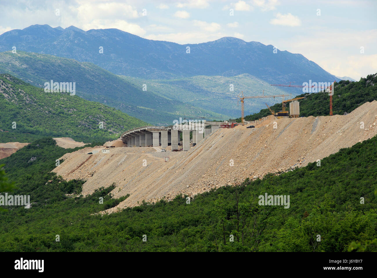 bridge motorway highway croatia street road dalmatia environment enviroment Stock Photo