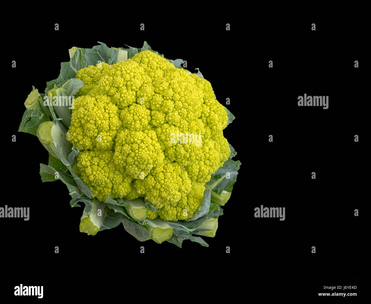 Green cauliflower. Healthy vegetable high in vitamins, minerals and micro nutrients Stock Photo