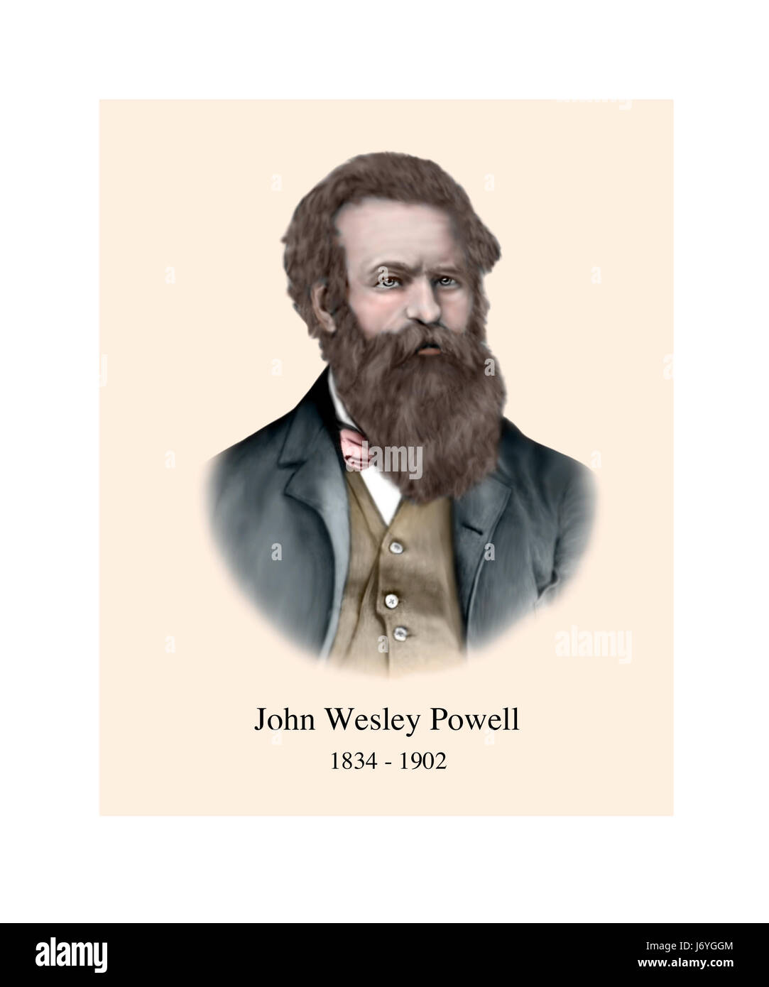 John Wesley Powell, 1834 - 1902, American Soldier, Geologist, Explorer Stock Photo