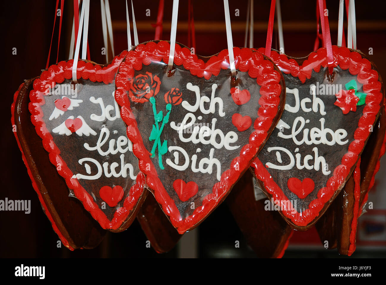 valentin declaration of love love in love fell in love heart gingerbread parish Stock Photo