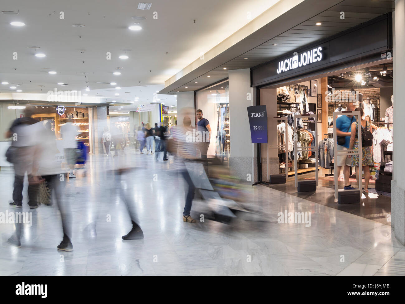 Jack & Jones clothing store in shopping mall in Spain Stock Photo