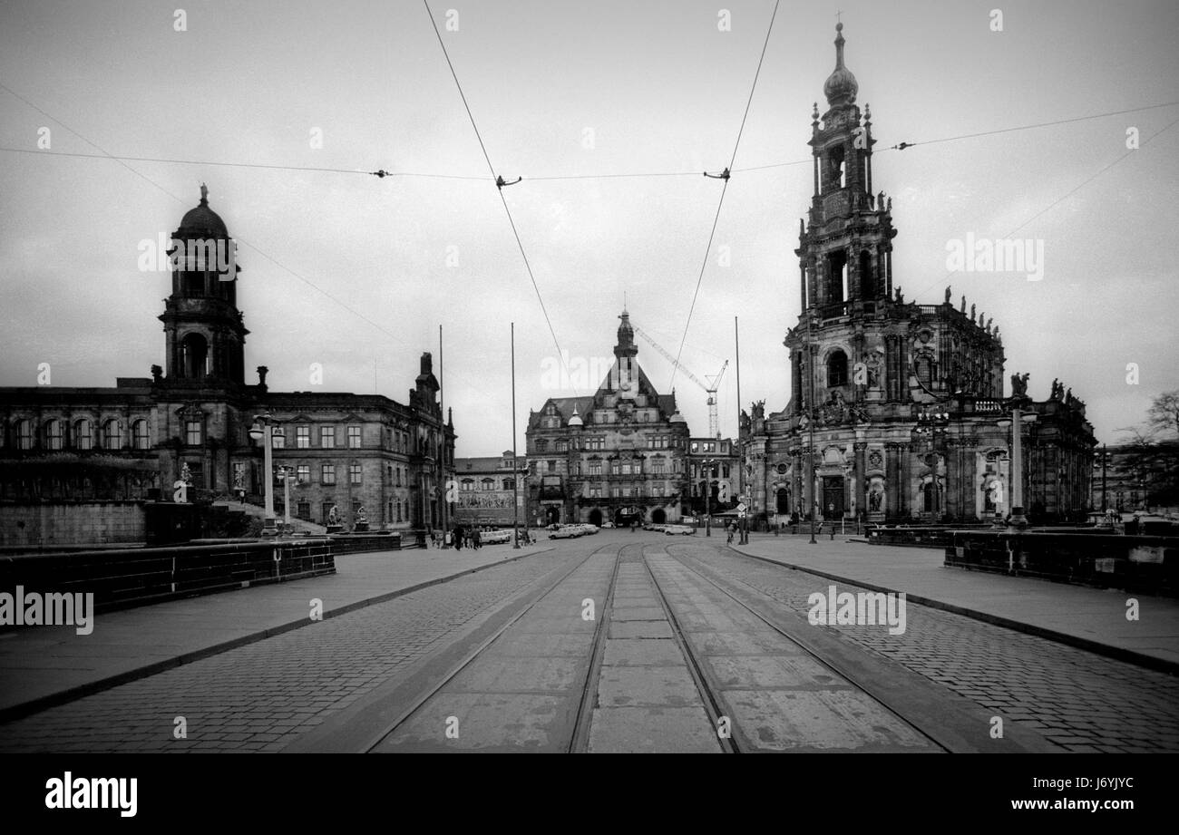 Dresden in what was then East Germany November 1989 The streets of