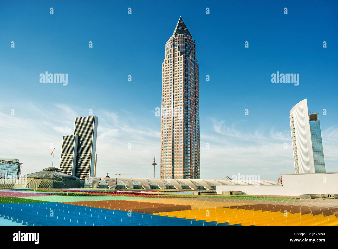 City skyline, Frankfurt am Main, Hesse, Germany Stock Photo