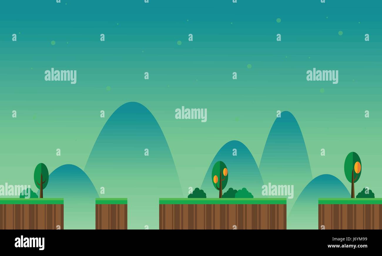 Game background scenery with mountain Stock Vector Image & Art - Alamy