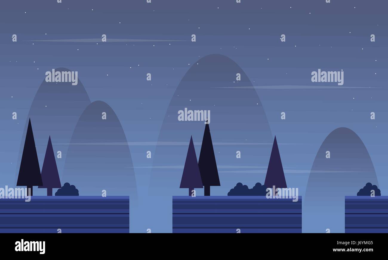 Collection scenery with spruce for game background Stock Vector Image ...