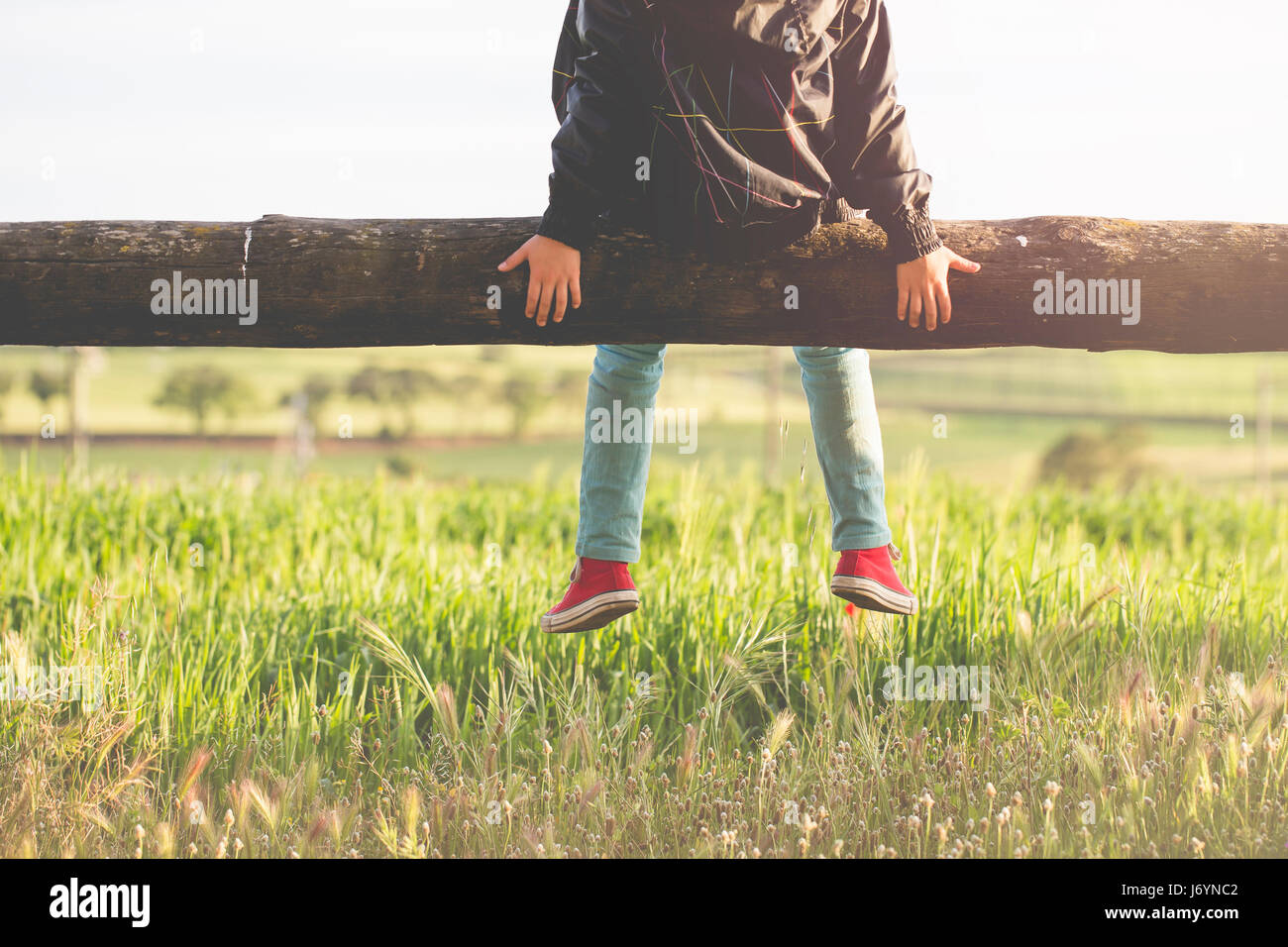 People sitting on the fence hires stock photography and images Alamy