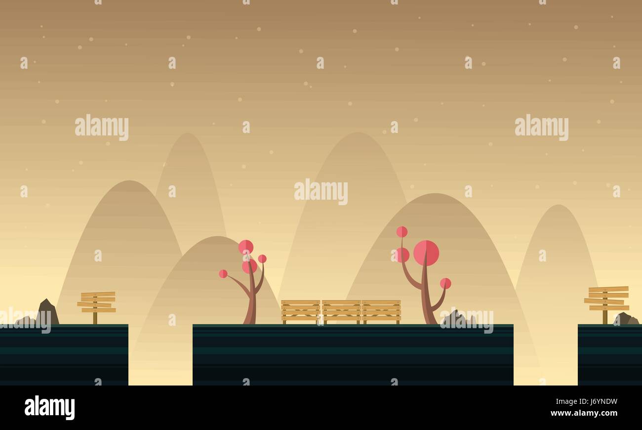Collection stock game background with mountain scenery Stock Vector ...