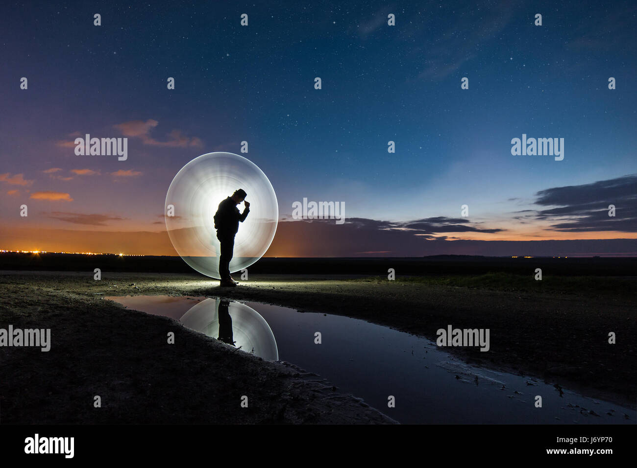 Man Standing in Blue Light · Free Stock Photo