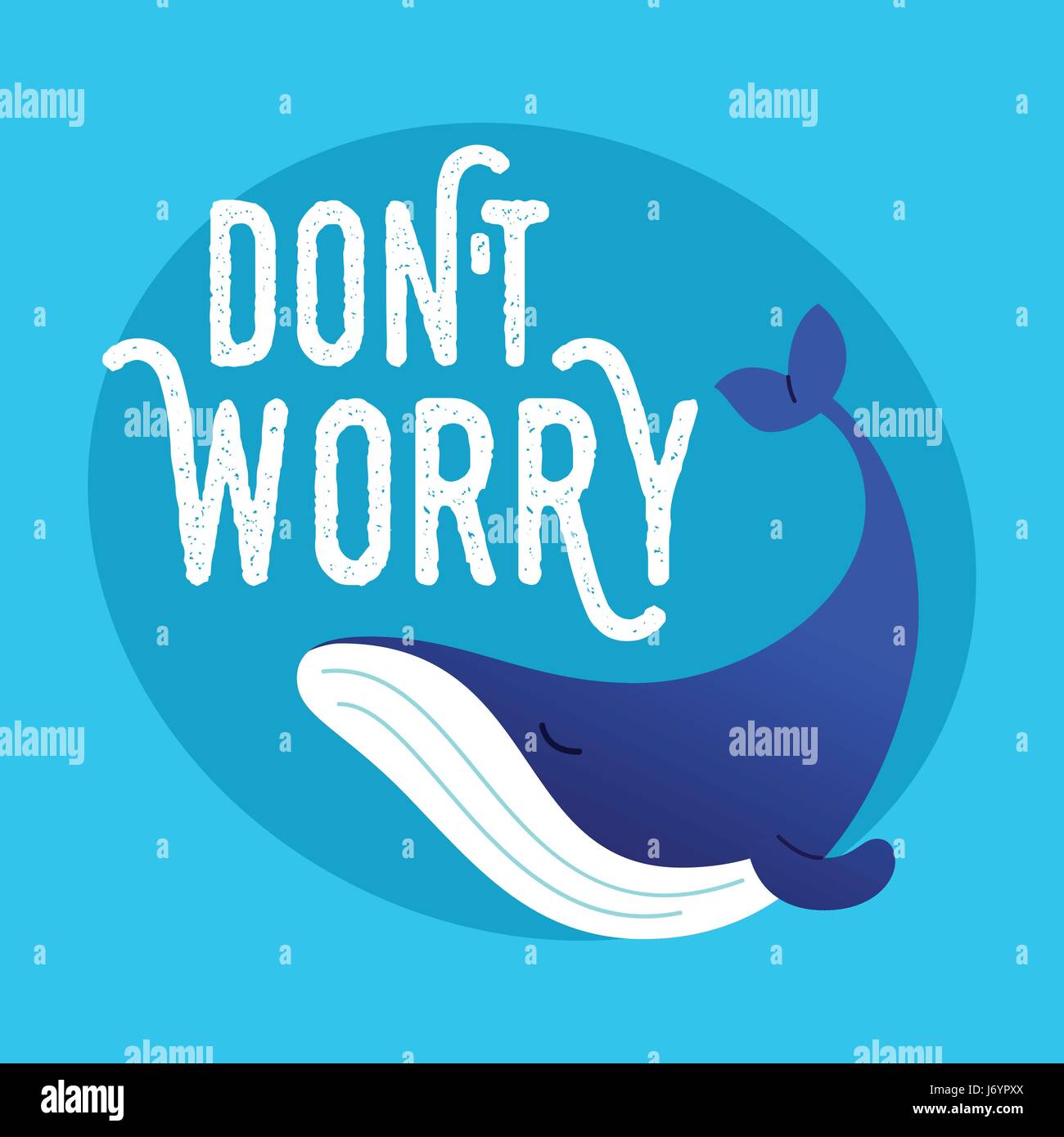 Whale - modern vector phrase flat illustration Stock Vector Image & Art ...