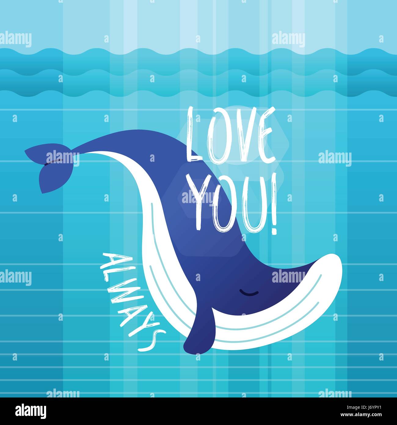 Whale - modern vector phrase flat illustration Stock Vector Image & Art ...