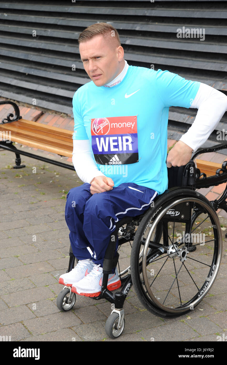 London Marathon 2017 - Elite Wheelchair Athletes - Photocall  Featuring: David Weir Where: London, United Kingdom When: 21 Apr 2017 Credit: WENN.com Stock Photo