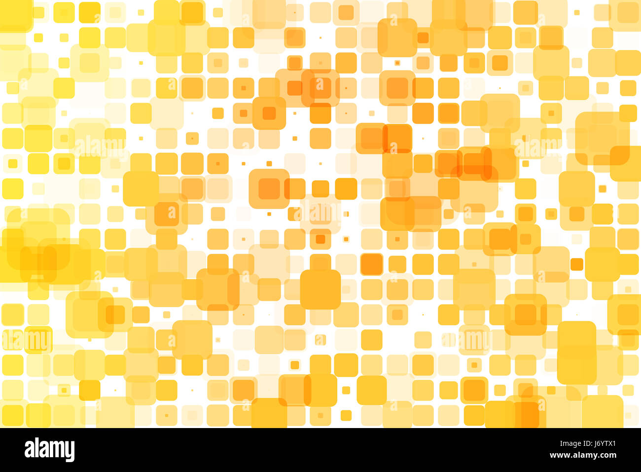 Yellow shades occasional opacity square tiles mosaic over white ...