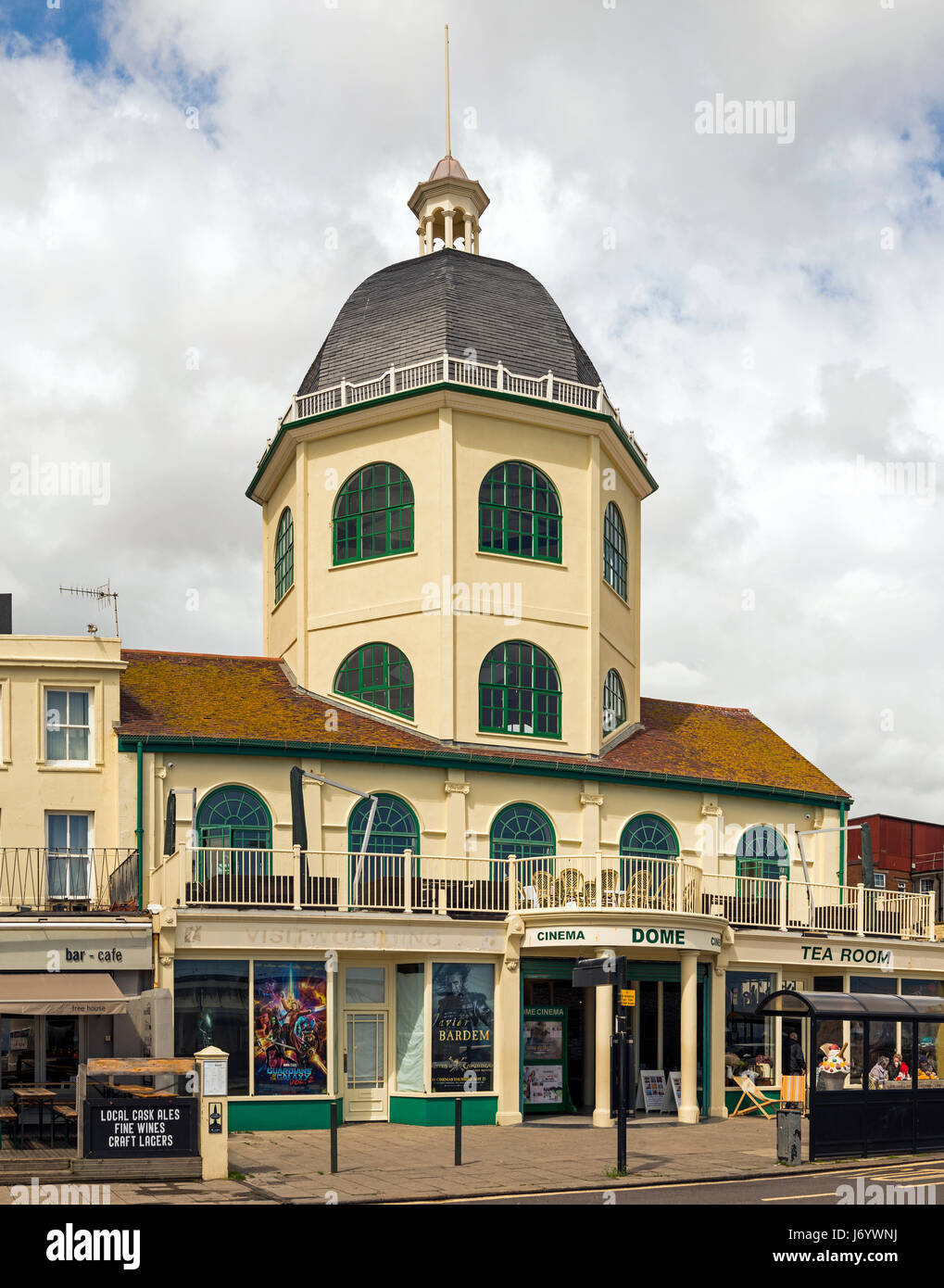 The Dome Cinema, one of the UK's oldest working cinemas, on the seafront, Worthing, West Sussex, UK Stock Photo