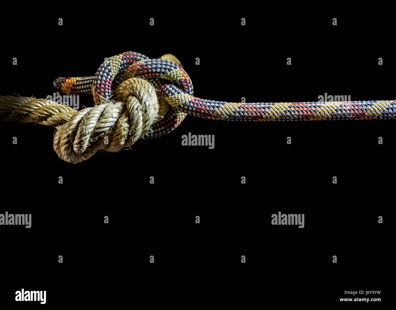 Two nested ropes symbolizing evolution Stock Photo