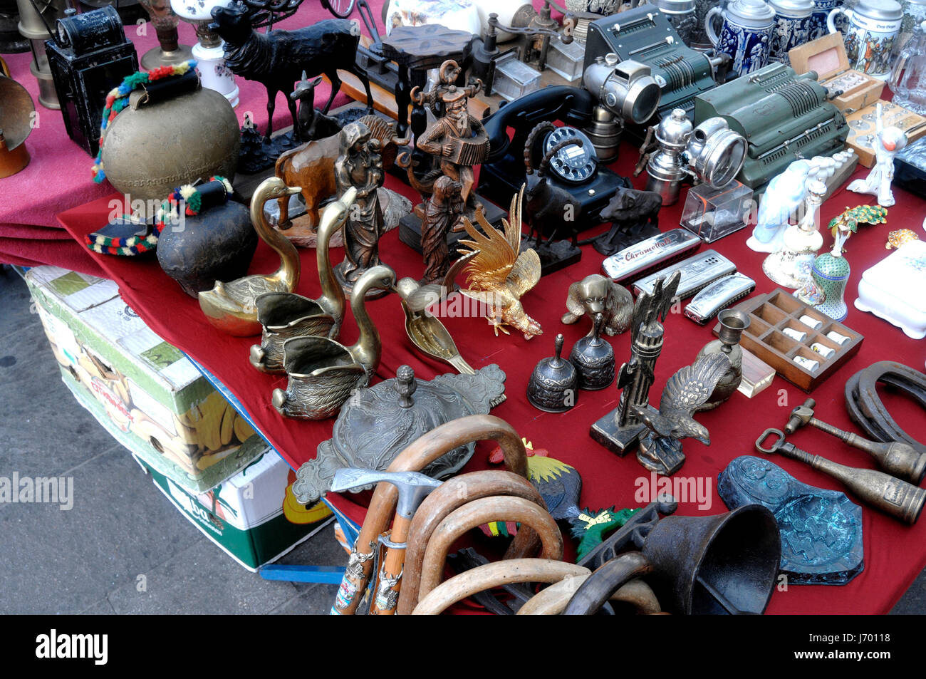 Wednesday Saturday Open Air Market Antiques Stock Photo Alamy