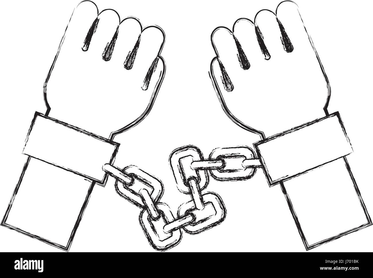 hand human with chains Stock Vector Image & Art - Alamy