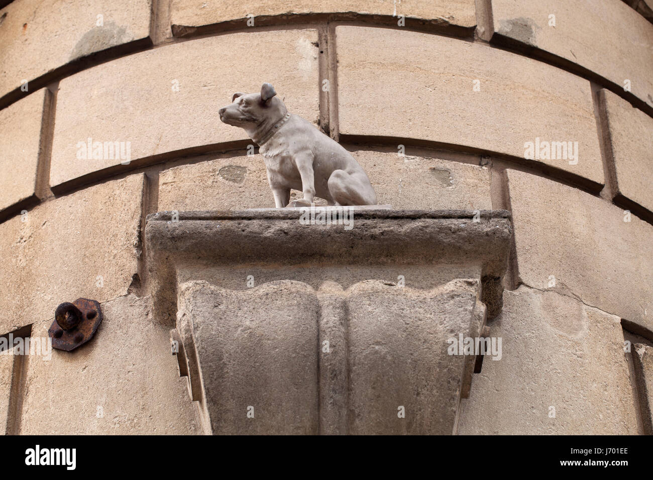 Statue of Nipper, the HMV (His Masters Voice) dog, born in Bristol. Stock Photo